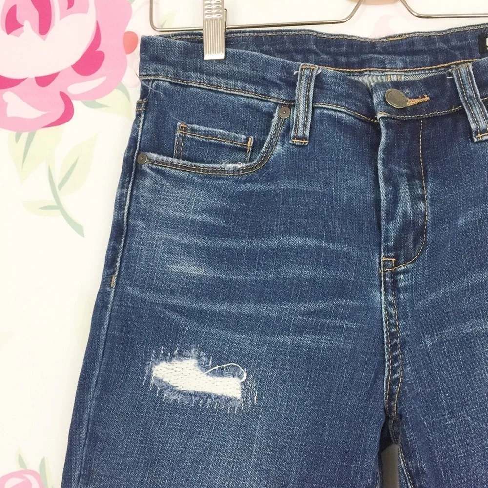 Blank NYC Midrise Distressed Skinny Denim Jeans 28 - Picture 2 of 7